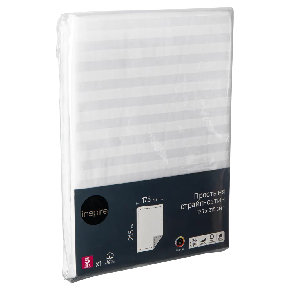 Простыня Inspire Premium - элегантный страйп-сатин для комфортного сна 88039678 STLM-1032496 - Вид №4