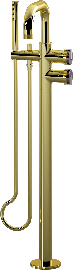 E-11557-R1OX-L1PN-PB Смеситель напольный отдельностоящий (внешняя часть) GRAFF MOD+