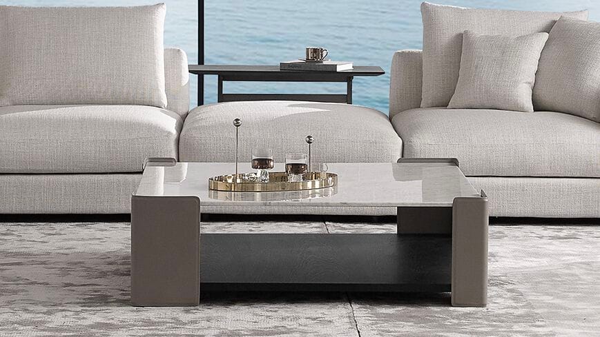 Прямоугольный журнальный столик с мраморной столешницей CAMERICH Rubix ARCH-00088780 - Вид №2