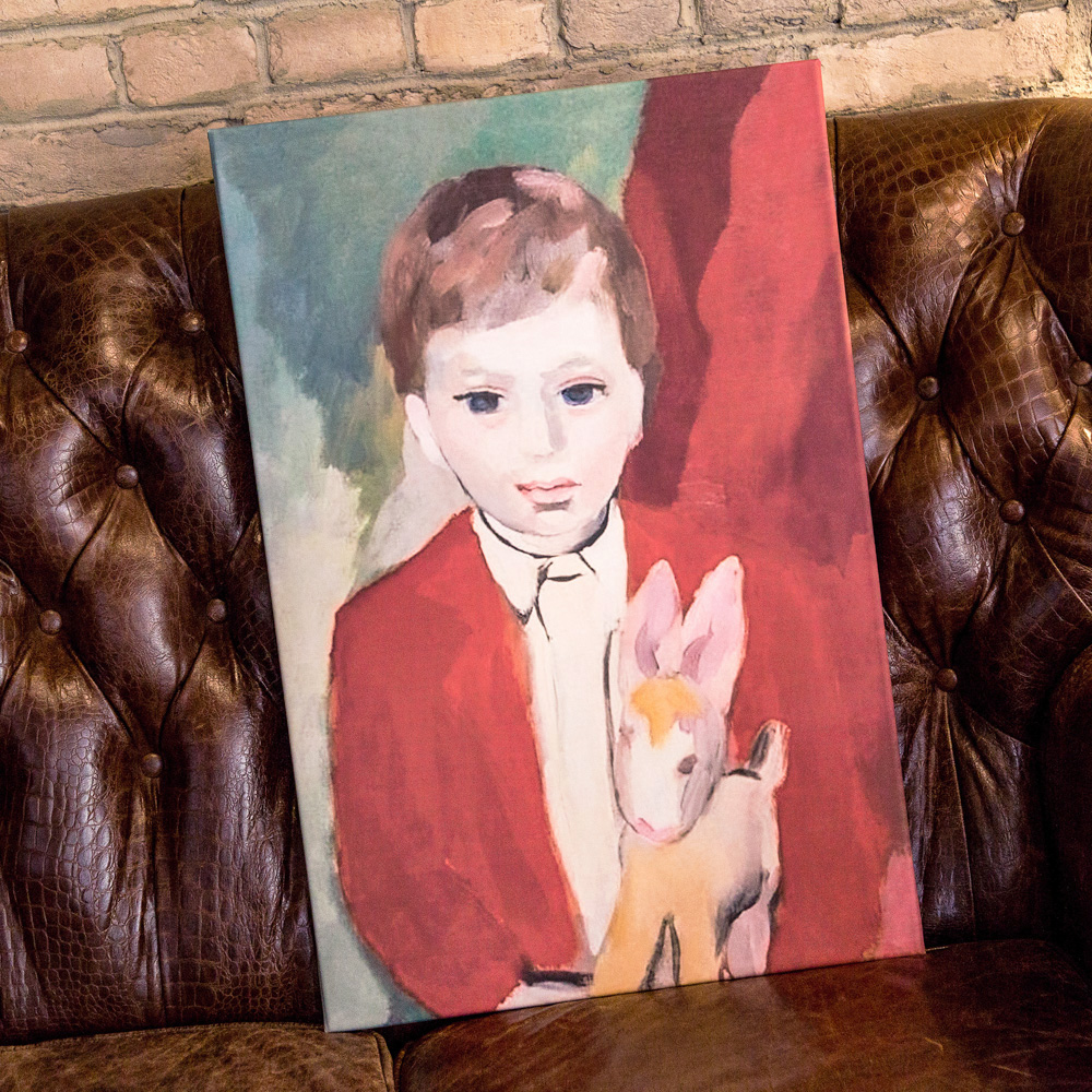 896518915_2628 Картина «Мальчик с любимой игрушкой» (холст, галерейная натяжка) Object Desire  - Вид №1