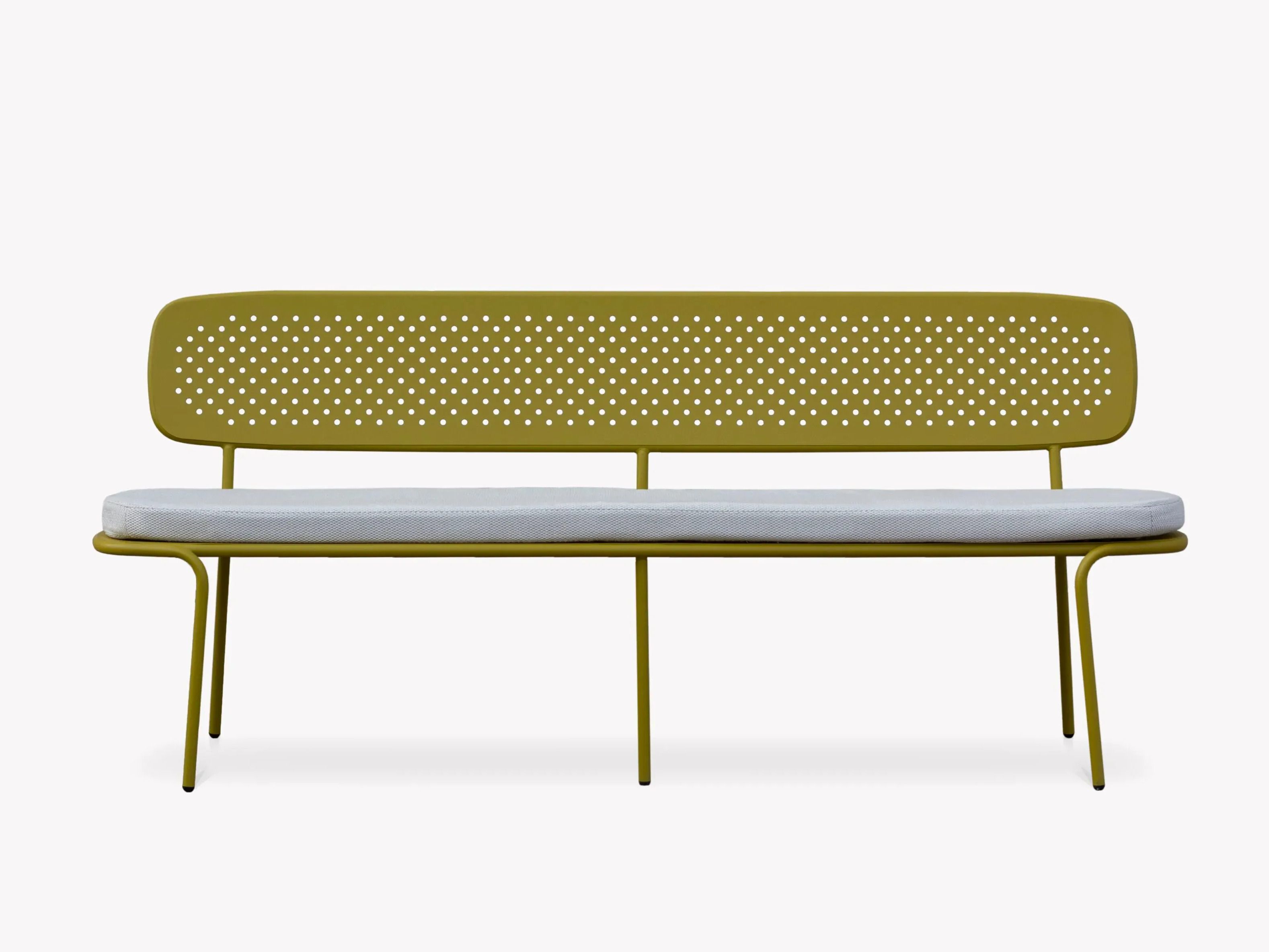 Садовая скамейка из нержавеющей стали со спинкой MUSOLA Abril ARCH-00072257