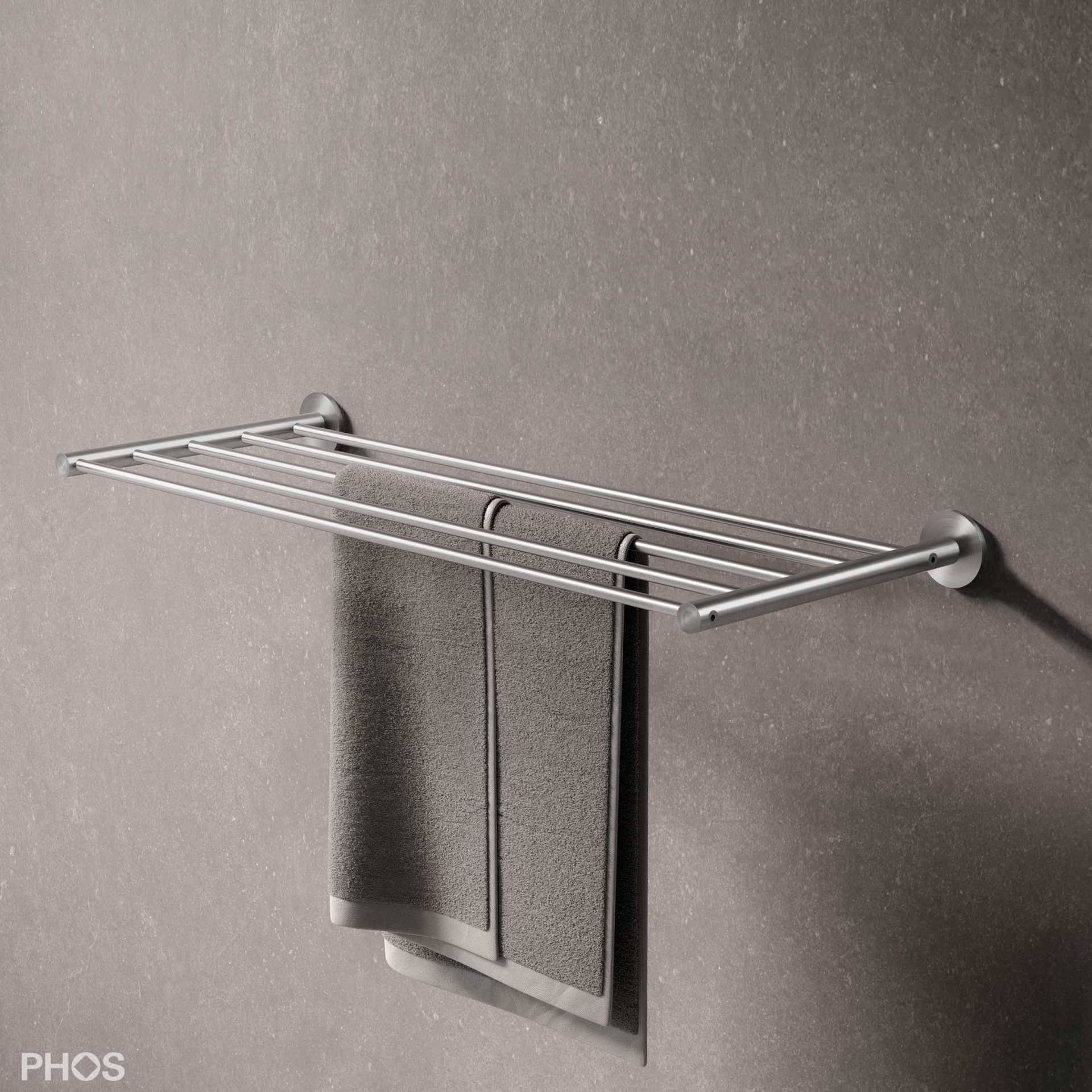 SR800-1W-B Полотенцесушитель настенный, ширина 80 см. PHOS  - Вид №1