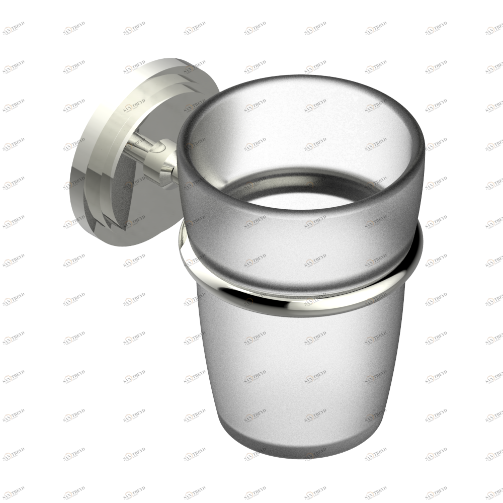 G2K-536 Стакан настенный для зубных щёток Thg-paris Faubourg - белый фарфор Матовый никель G2K-536 CAT.C