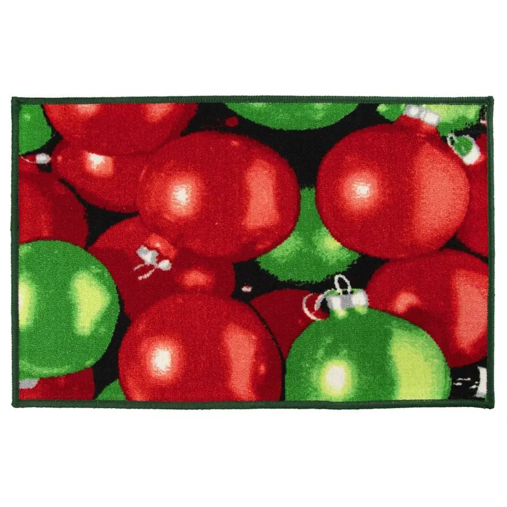 Коврик Новогодние шарики 50x80 см нейлон цвет мультиколор 83704043 STLM-2077037 CTIM  - Вид №1