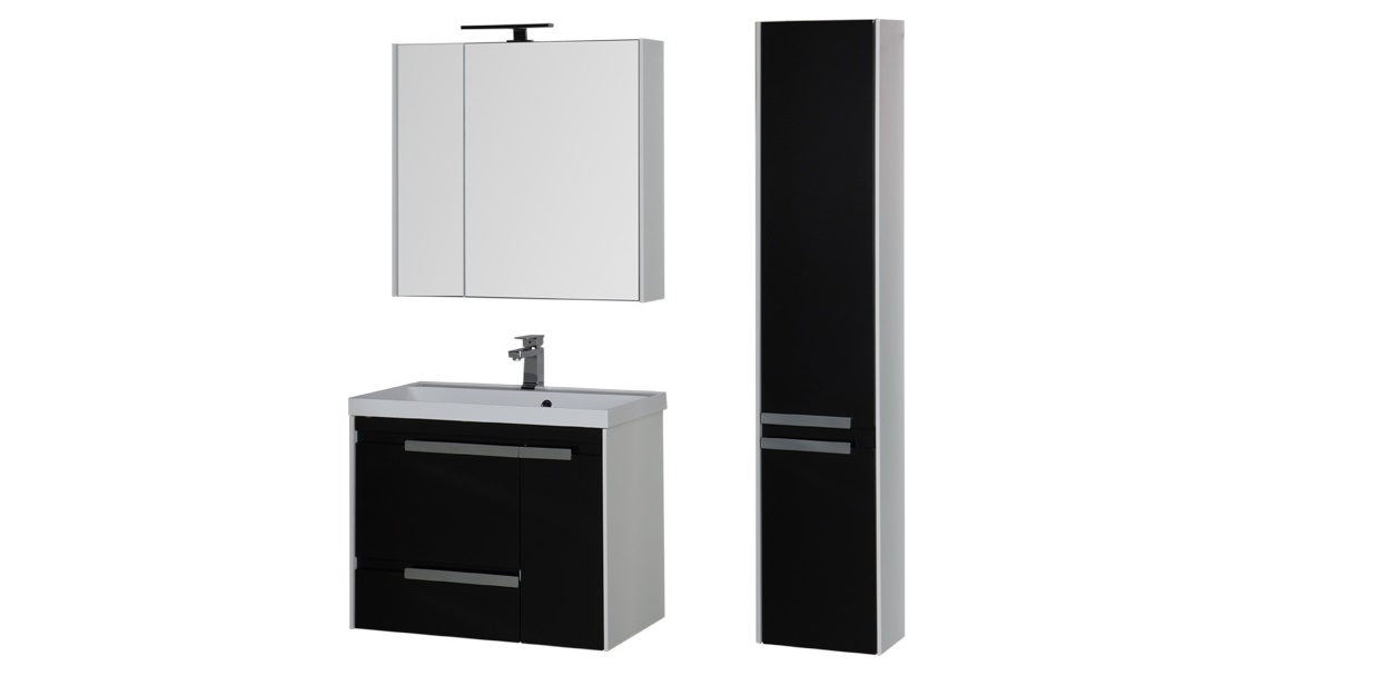 Комплект мебели Aquanet Тиволи 80 черный 00180570 - Вид №2