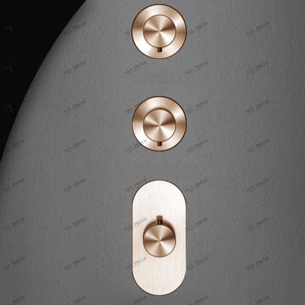 Термостат для душа HIRO HIR55R розовое золото Radomonte