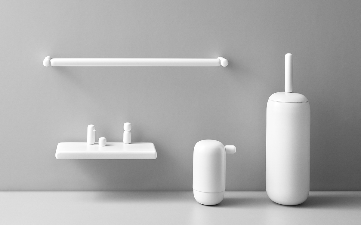 128001R9001 Крючок Pebble, большой, белыйd line Bjarke Ingels Group  - Вид №2