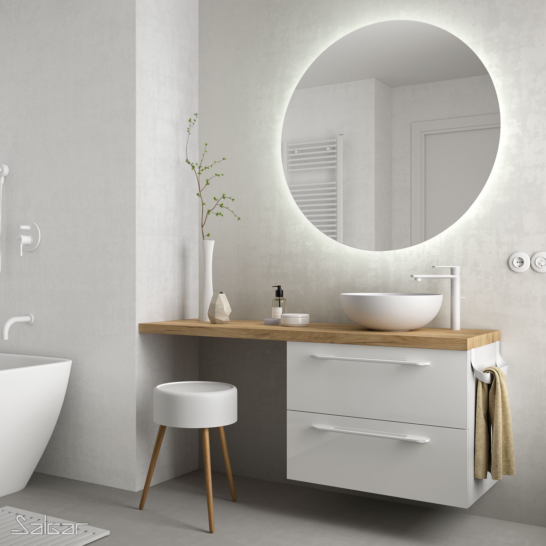 23176 SALGAR Столешница механизированная от 1401 до 1800 ДУБ АФРИКАНСКИЙ 40 мм  - Вид №2