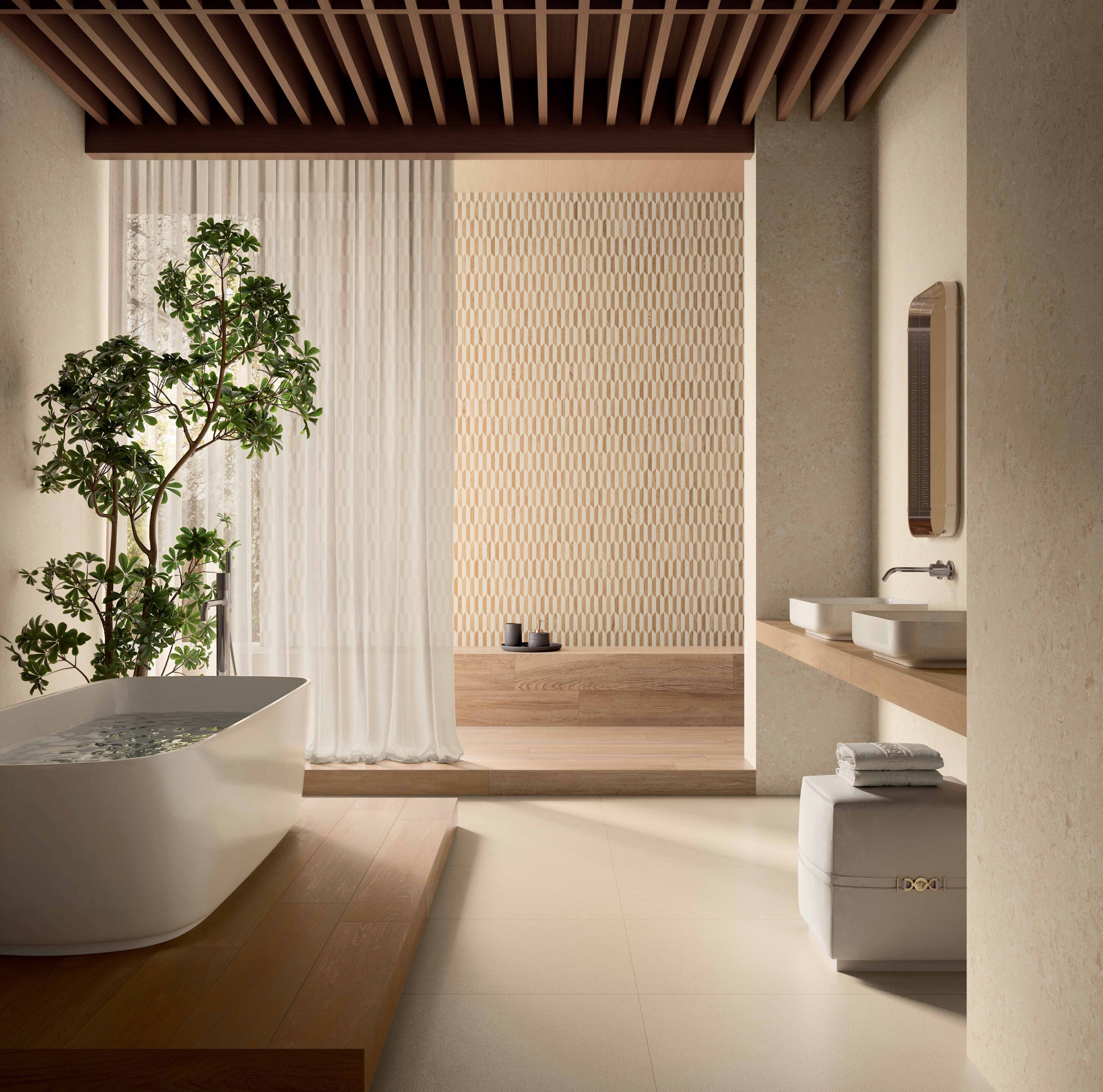 Пол / облицовка керамогранита под дерево Versace Ceramics Leatherwood ARCH-00040010 - Вид №1