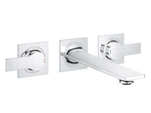 Настенный смеситель для раковины с 3 отверстиями и ограничителем расхода