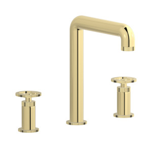 Смеситель для раковины на 3 отверстия с высоким изливом в комплекте с донным клапаном. WE ARE IB b1390ii Pale Gold Bold