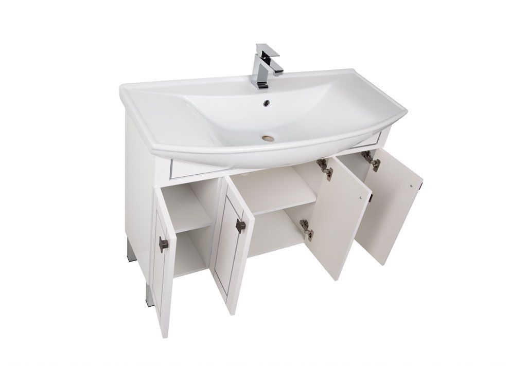 Тумба с раковиной Aquanet Честер 105 белый/серебро 0018263000183609 - Вид №3