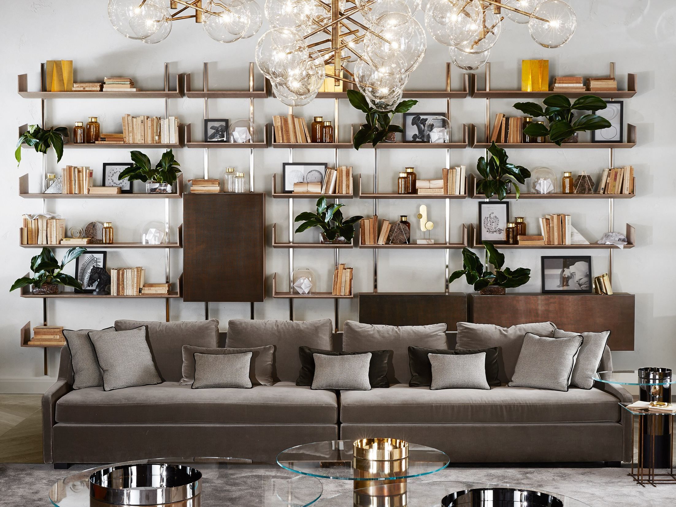 Деревянный модульный настенный книжный шкаф Gallotti&Radice Brera ARCH-00025445 - Вид №1