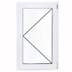 Окно пластиковое ПВХ VEKA одностворчатое 1200x600 мм (ВxШ) поворотное белый/белый