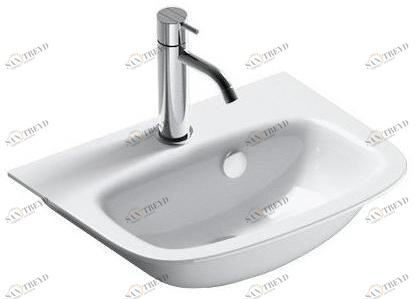 Подвесная раковина настенная прямоугольная CERAMICA CATALANO GREEN ONE белая sun-id-1349175