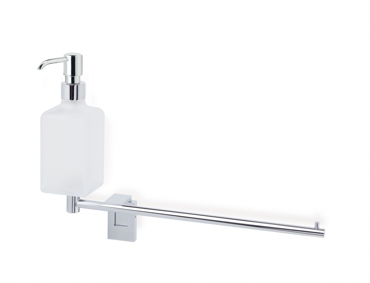 Q69D(08) Stil Haus Quid, полотенцедержатель + стеклянный дозатор, цвет хром