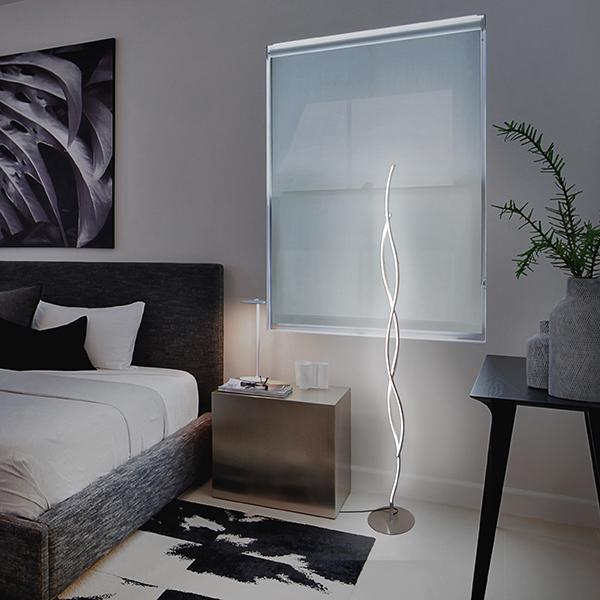 Торшер Eurosvet Hi-tech 80404/2 сатин-никель EUROSVET  180729 Белый;хром  - Вид №1