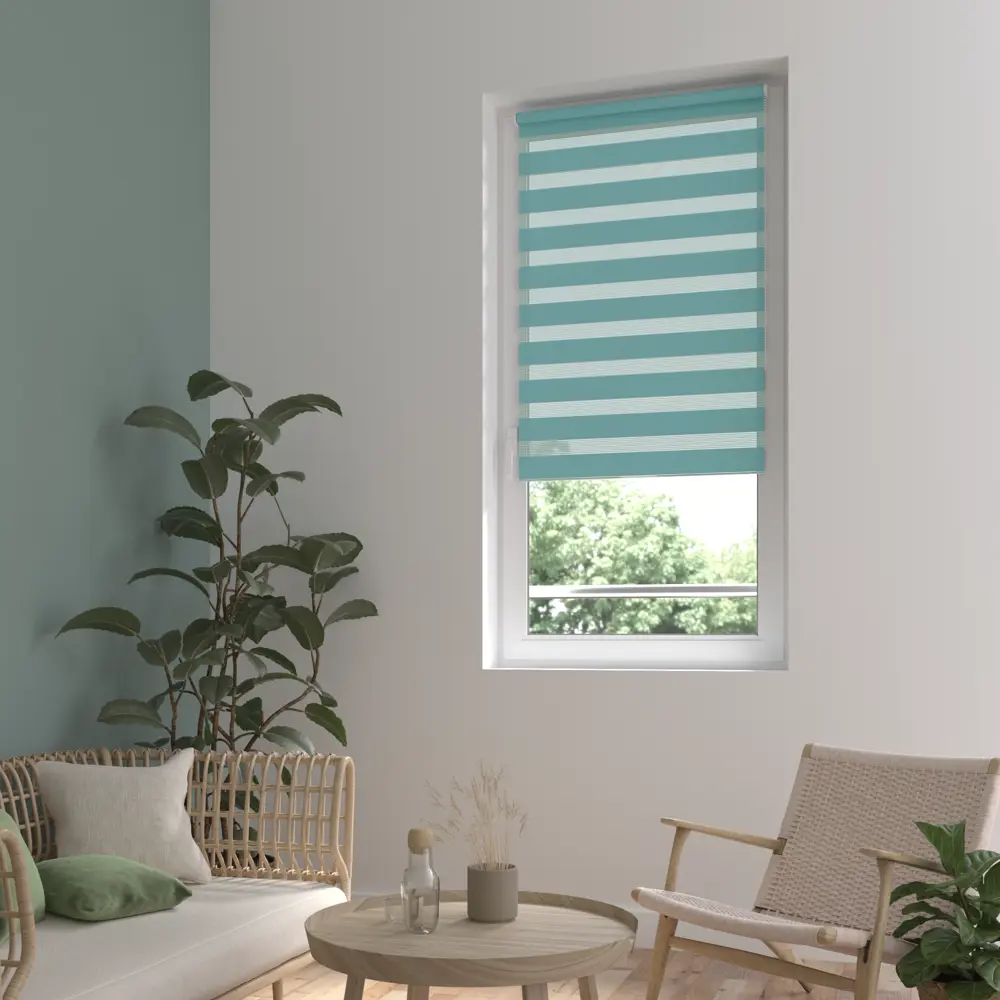 Штора рулонная день-ночь Inspire Peter 80x160 см бирюза Aqua 3 82691110 STLM-2039526 - Вид №10