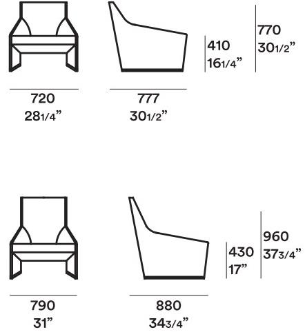 JESSE Мягкое кресло из ткани с высокой спинкой Haiku sun-id-1422420 - Вид №3