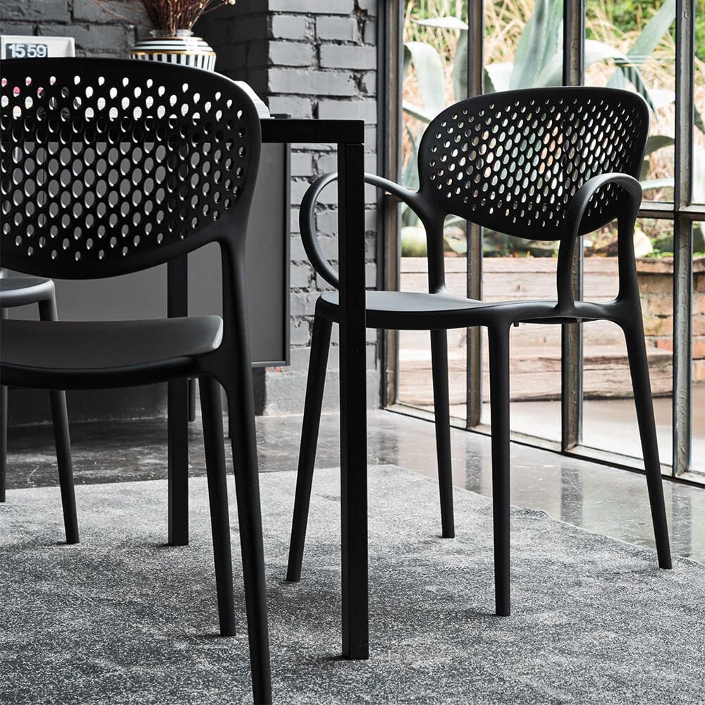 Полипропиленовый стул с открытой спинкой с подлокотниками Connubia ABBY ARCH-00131557 - Вид №1