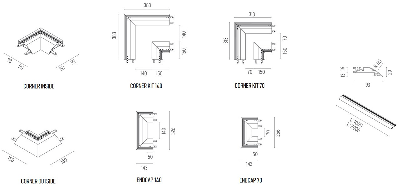 Flos Алюминиевый потолочный линейный световой профиль Architectural collection - sistemi sun-id-1461060 - Вид №9