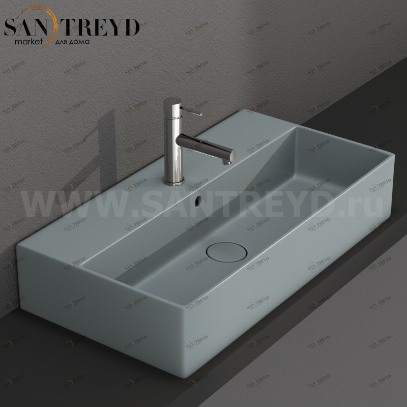 IN072BL Подвесная раковина настенная прямоугольная Ceramica Globo T-EDGE