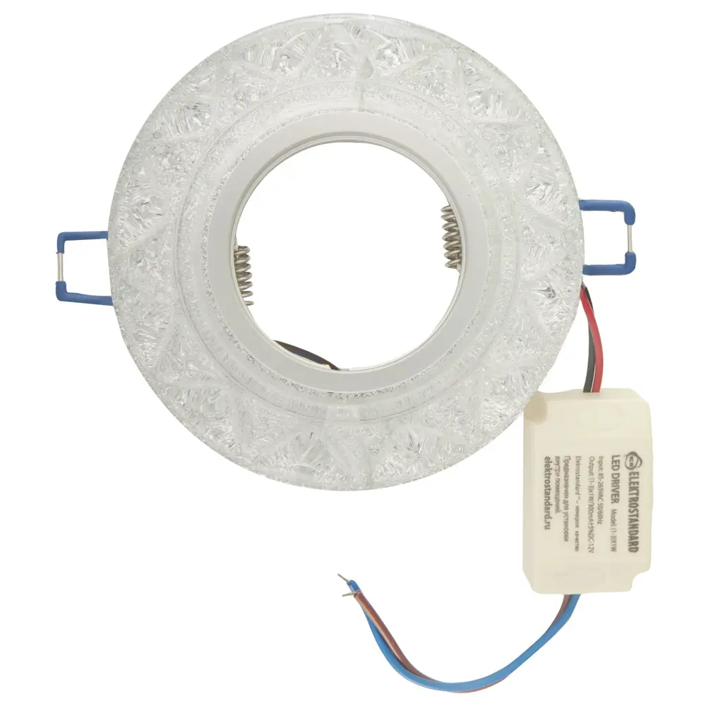 Спот точечный встраиваемый с LED-подсветкой Elektrostandard "Varese" под отверстие 60 мм, 1 м², цвет серебро/блеск 17835821 STLM-2060149  - Вид №3