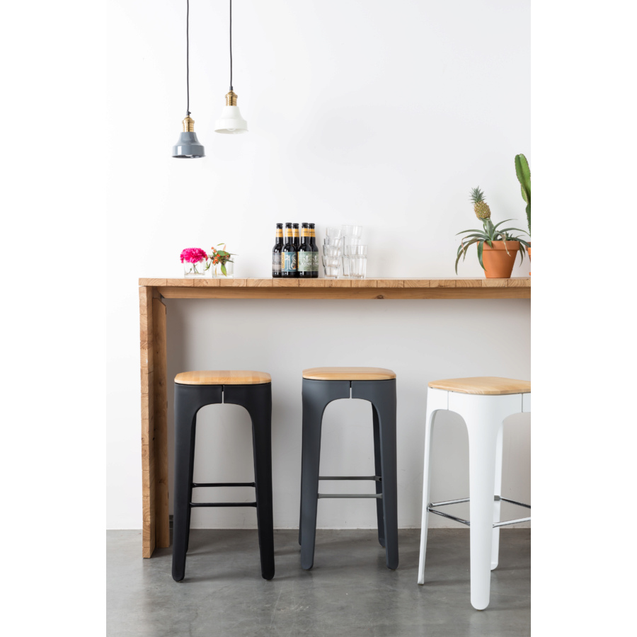 Стул барный Up-High темно-серый White Label Living 1500241 - Вид №1