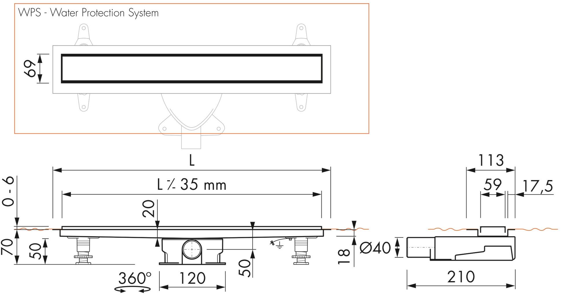 ESS Easy Drain Слив для душа Modulo stone sun-id-1480483 - Вид №9