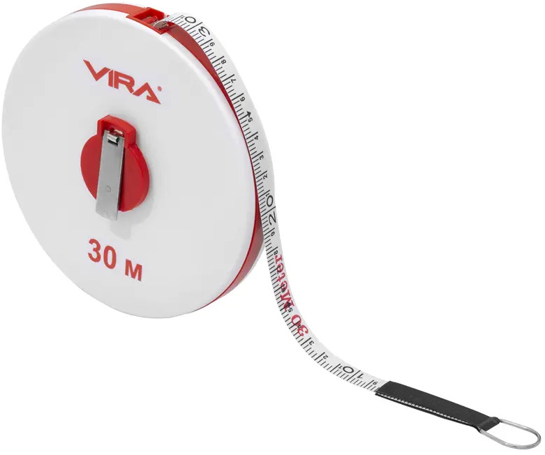 Геодезическая рулетка Vira 30 м с фиберглассовой лентой 84256238