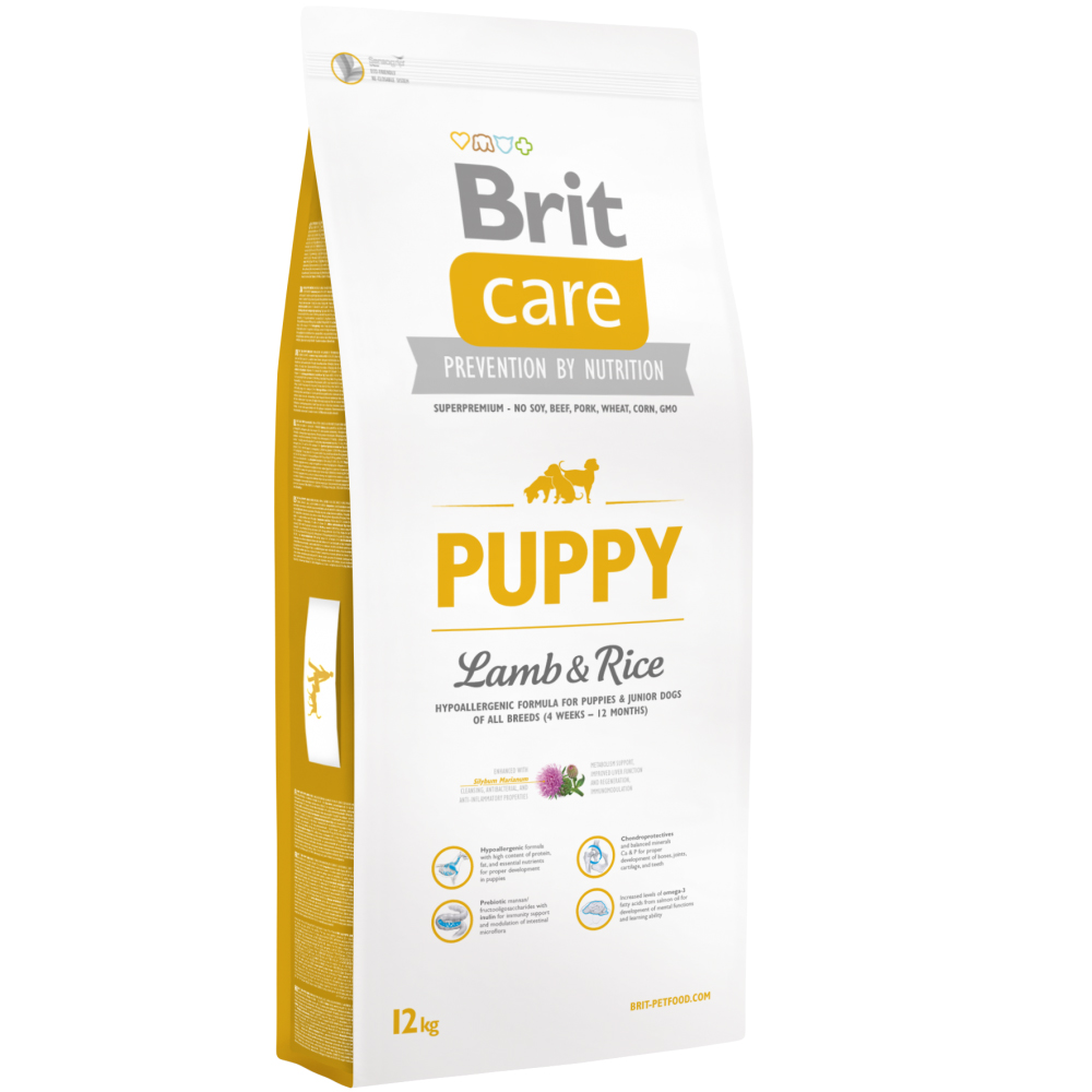 ПР0044754 Корм для щенков Care Puppy All Breed для всех пород, ягненок с рисом сух. 12кг Brit 