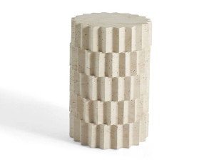 Травертин круглый журнальный столик