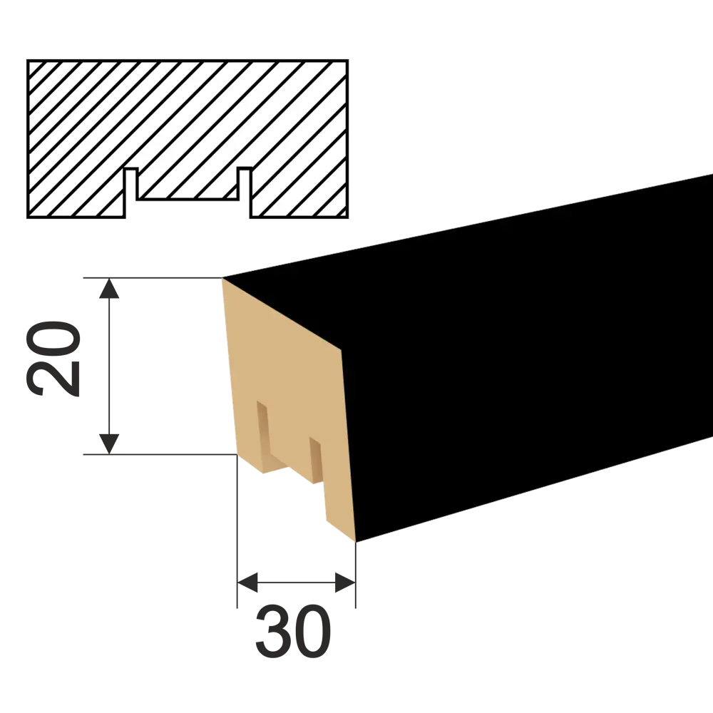 Santreyd Милана - интерьерные рейки МДФ Black Edition для стильного декора 86033679 STLM-0066243 - Вид №1