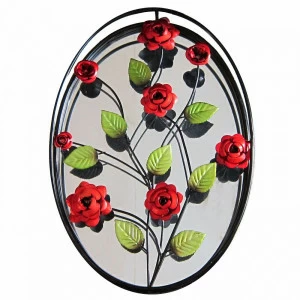 Настенное овальное панно "Букет" МИСТЕР ПРАЙС  117502 Разноцветный;зеркальный