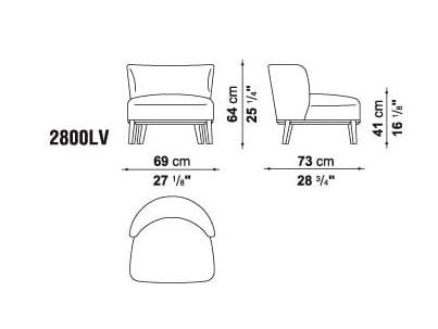 Кресло с подлокотниками Maxalto ARCH-00080768 - Вид №2