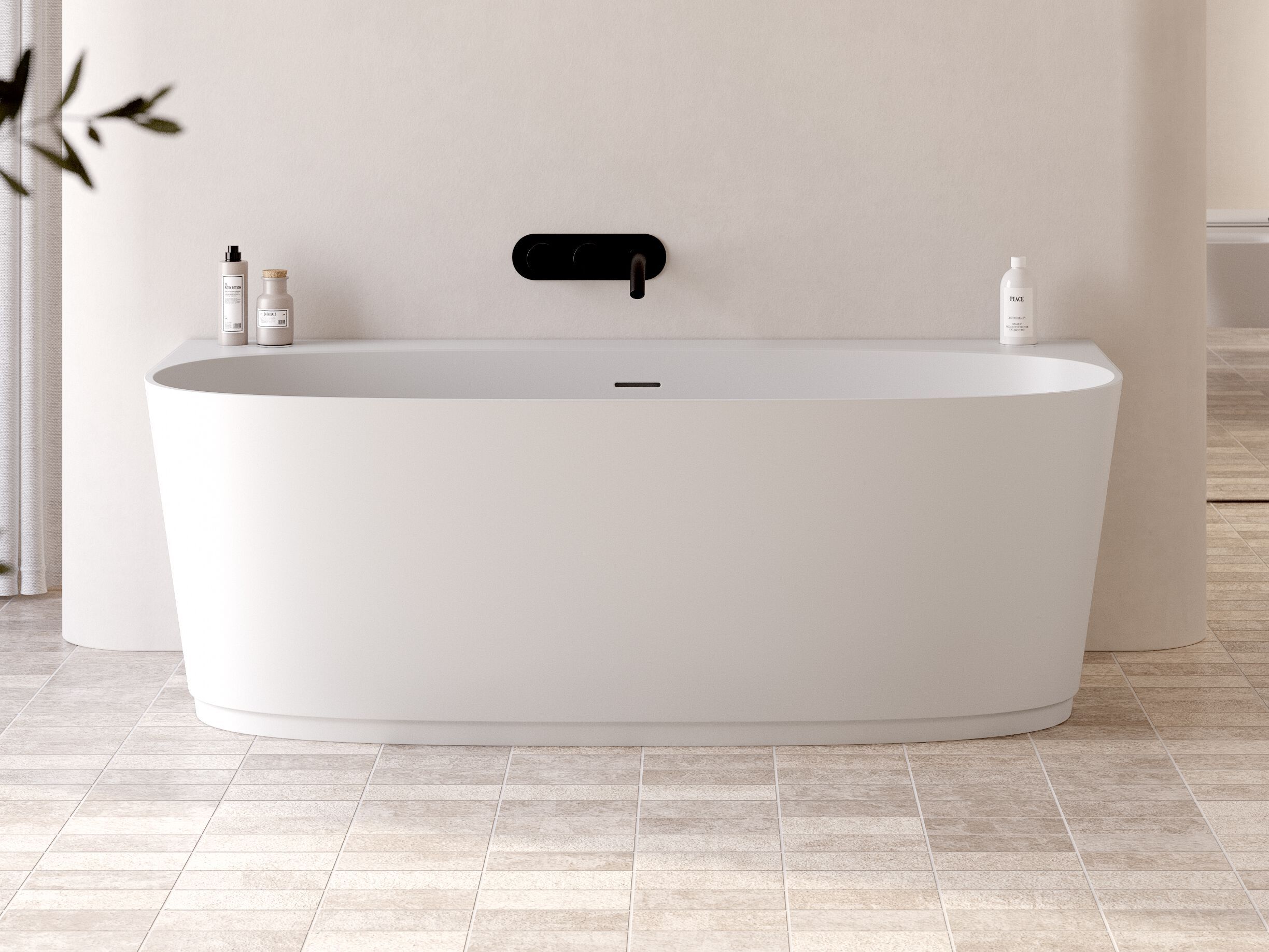 Овальная ванна с твердой поверхностью Ceramica Globo NIVES ARCH-00019950