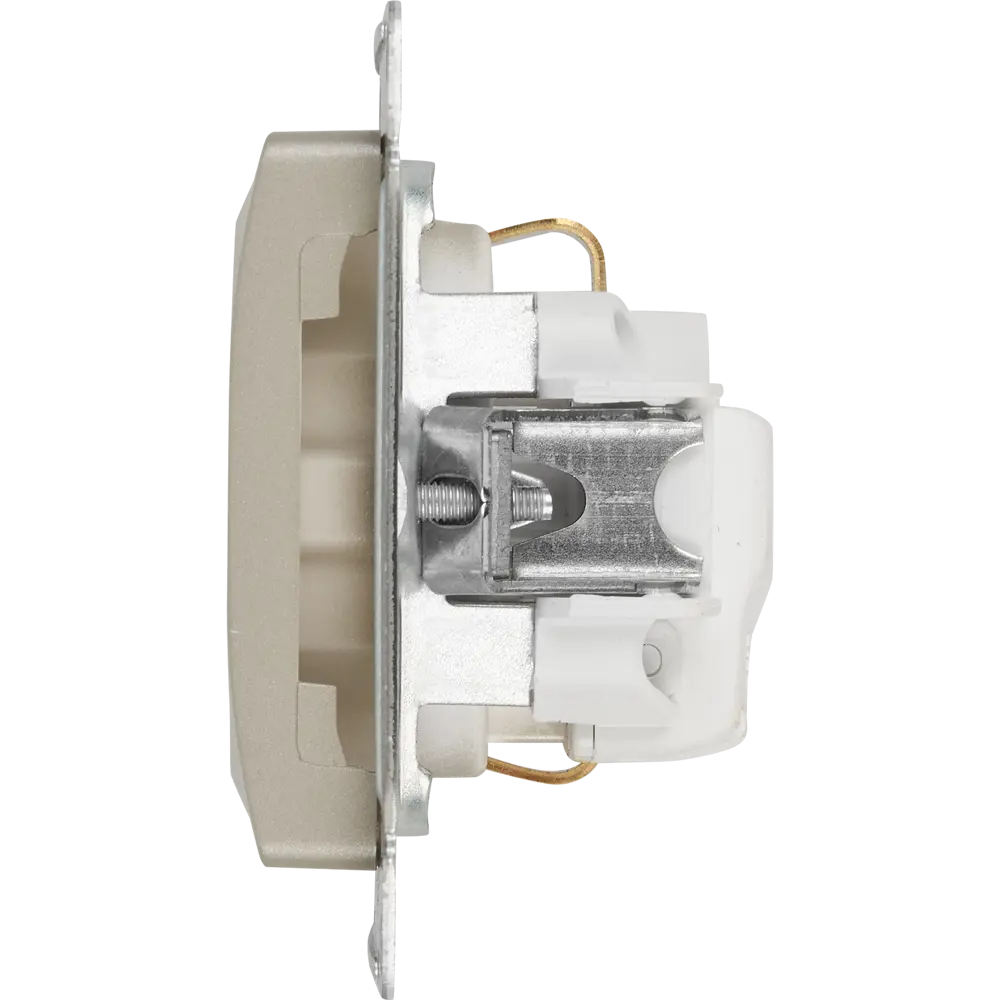 Розетка встраиваемая Systeme Electric Glossa с заземлением цвет платина 84693620 STLM-2005142 - Вид №2