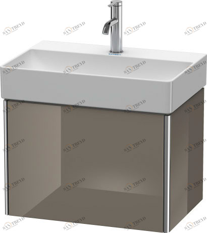 XS406708989 Тумбочка подвесная компакт XSquare #XS4067 584 x 390 мм Фланелево-серый глянцевый лак Duravit
