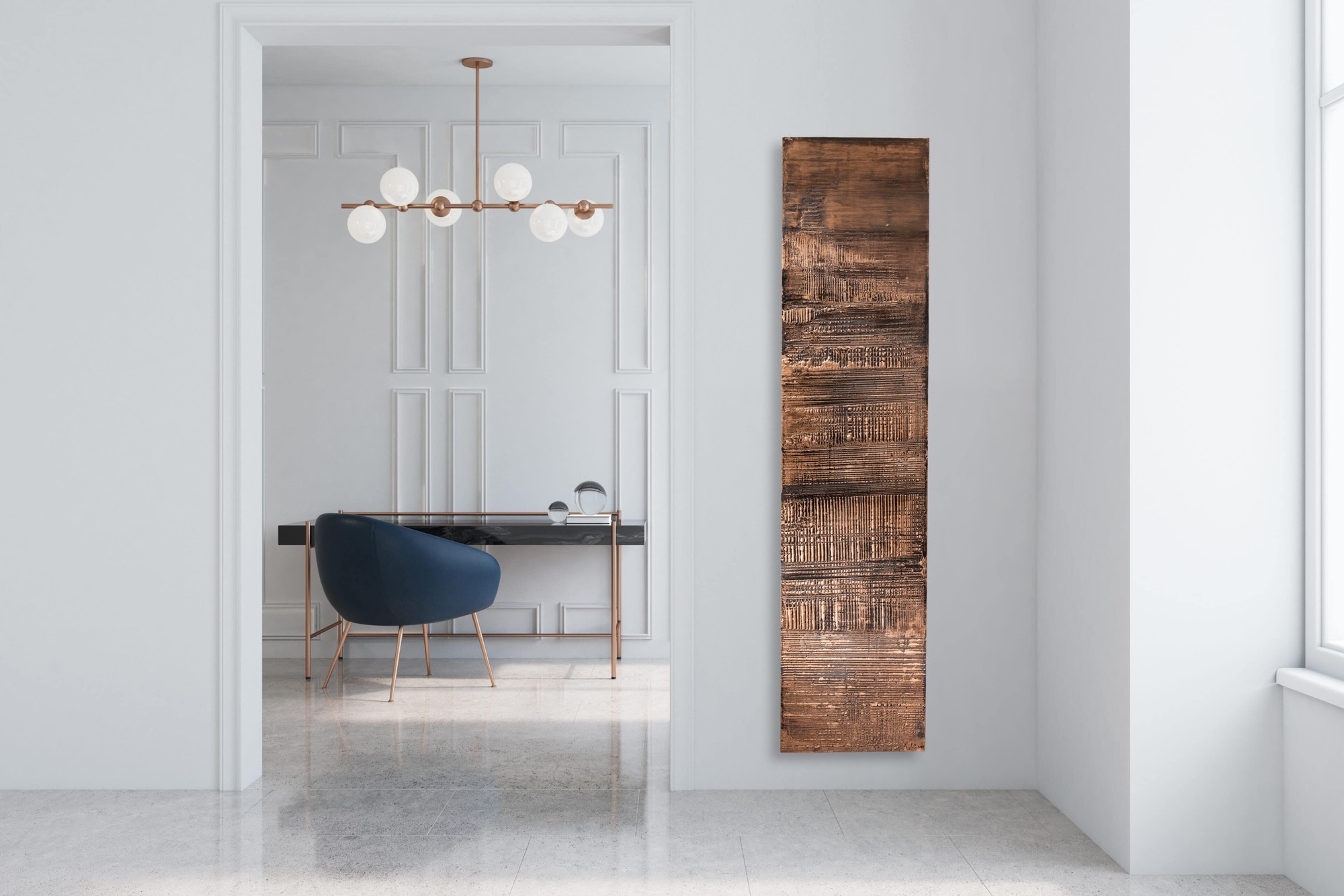 Электрический радиатор 220 x 60 cm Granit cuivre Cinier  1400 Вт sun-id-1217959 - Вид №1