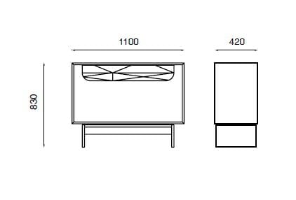 Шкаф из ацетата целлюлозы с ящиками Porro линия ARCH-00080059 - Вид №4
