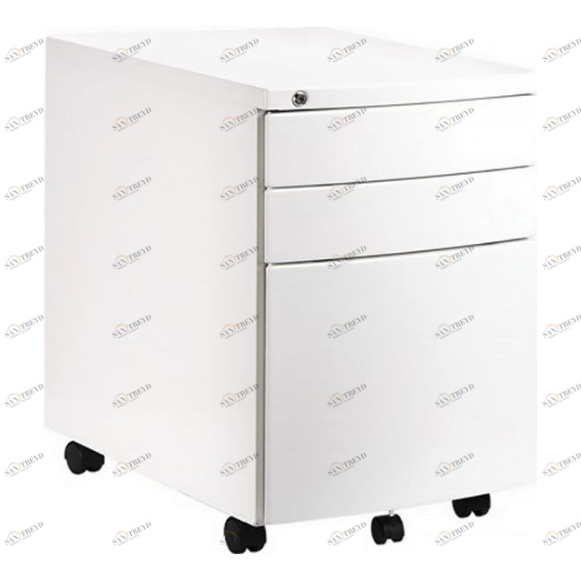 Тумба на колесах с 3 ящиками белая Comf-Pro C-Smooth-W COMF-PRO  00-3947259 Белый Santreyd 