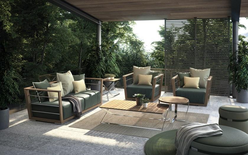 Atmosphera Садовый диван со съемным чехлом из тика и ткани Embrace Em.dv - Вид №3