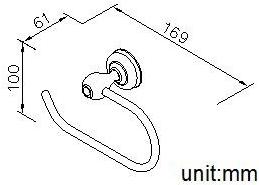 JUSTIME Держатель металлического рулона Classik 6703-40-80cp - Вид №1