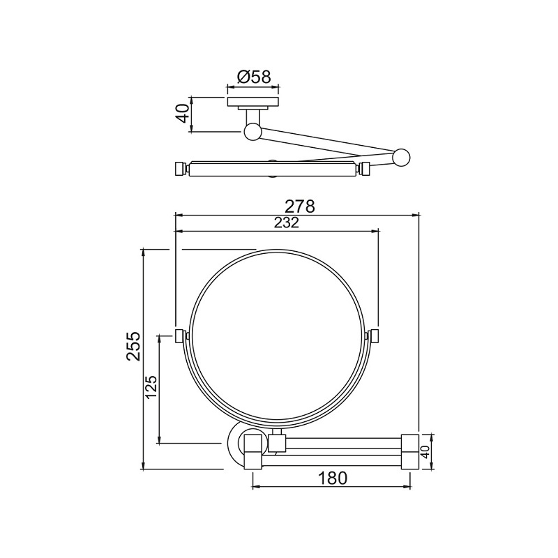 ACN-CHR-1193N Косметическое зеркало Jaquar Continental Santreyd  - Вид №1