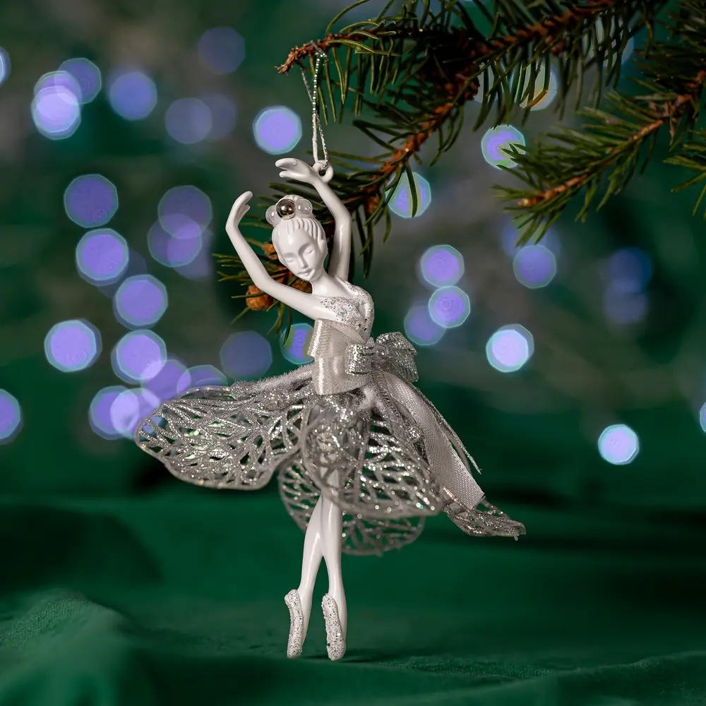 84884204 Новогоднее украшение Балерина 15x13 см цвет белый STLM-0951220 Santreyd 