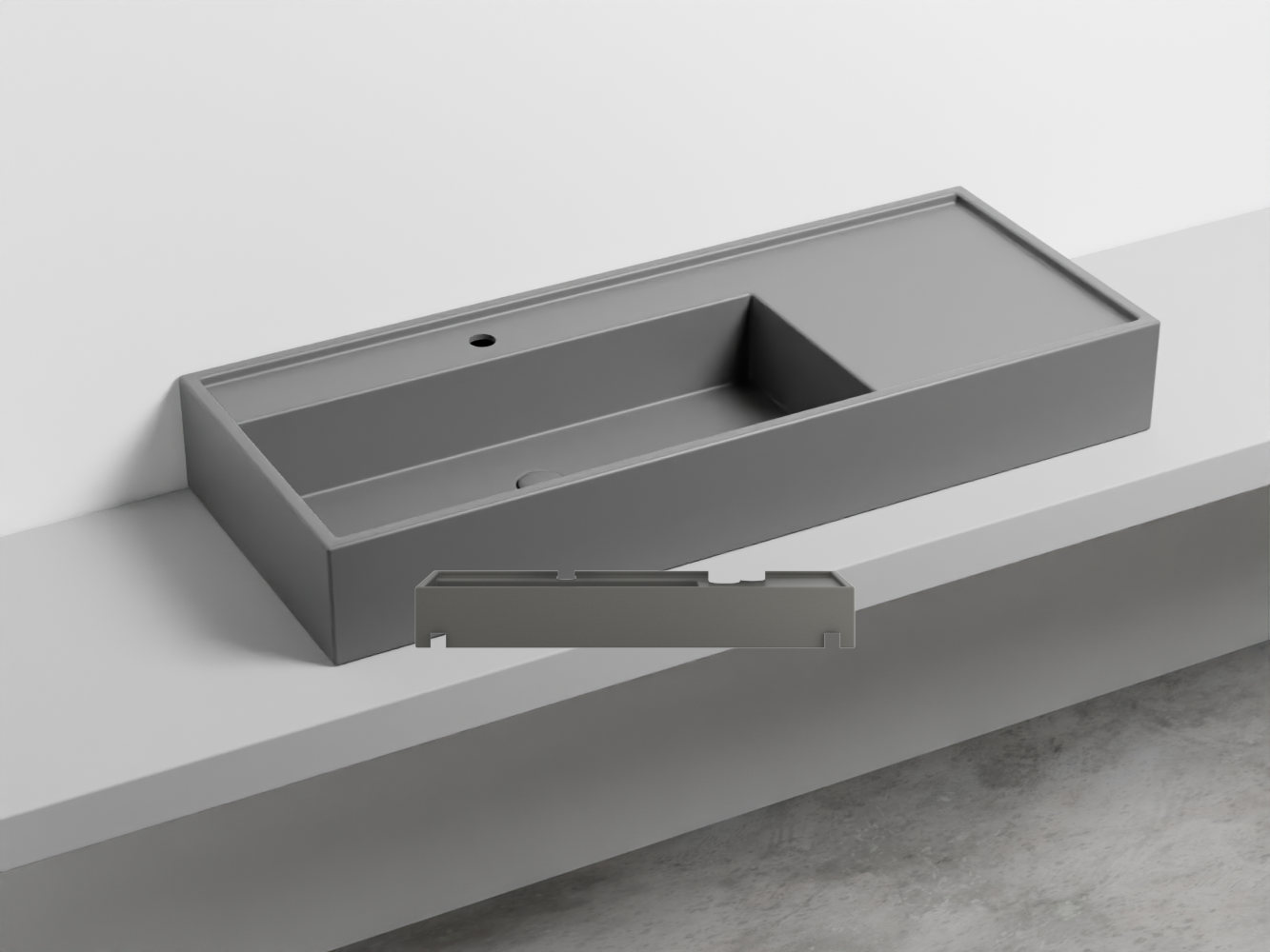 PNLA115-CM Керамическая раковина на одно отверстие 115 cielo Plinio Ceramica Cielo