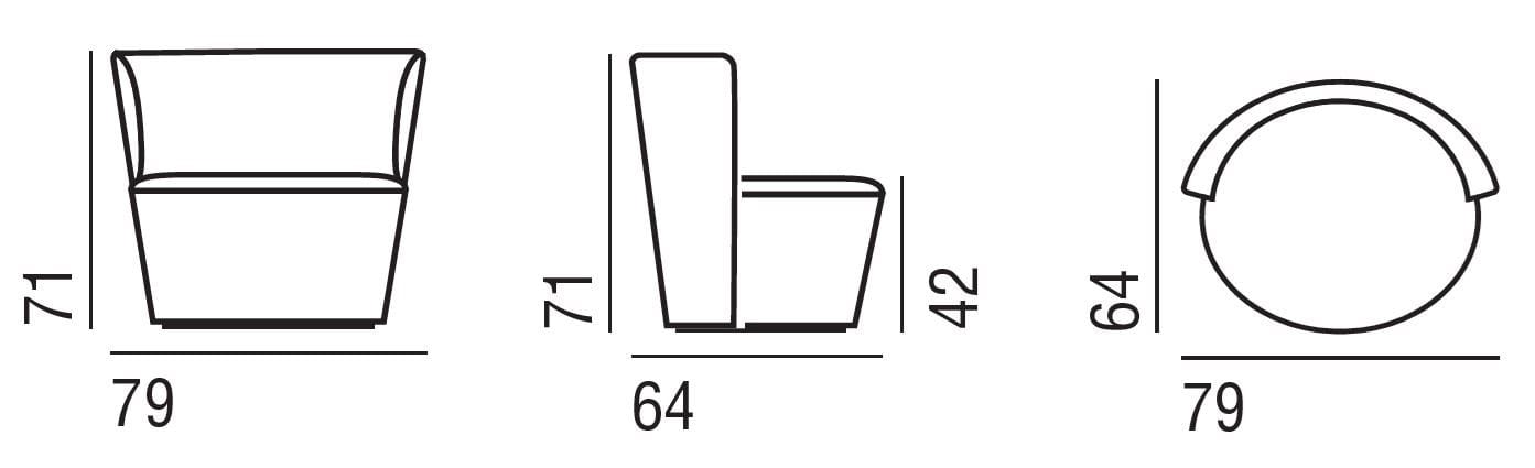 Тканевое кресло Verzelloni Эмили ARCH-00153134 - Вид №11