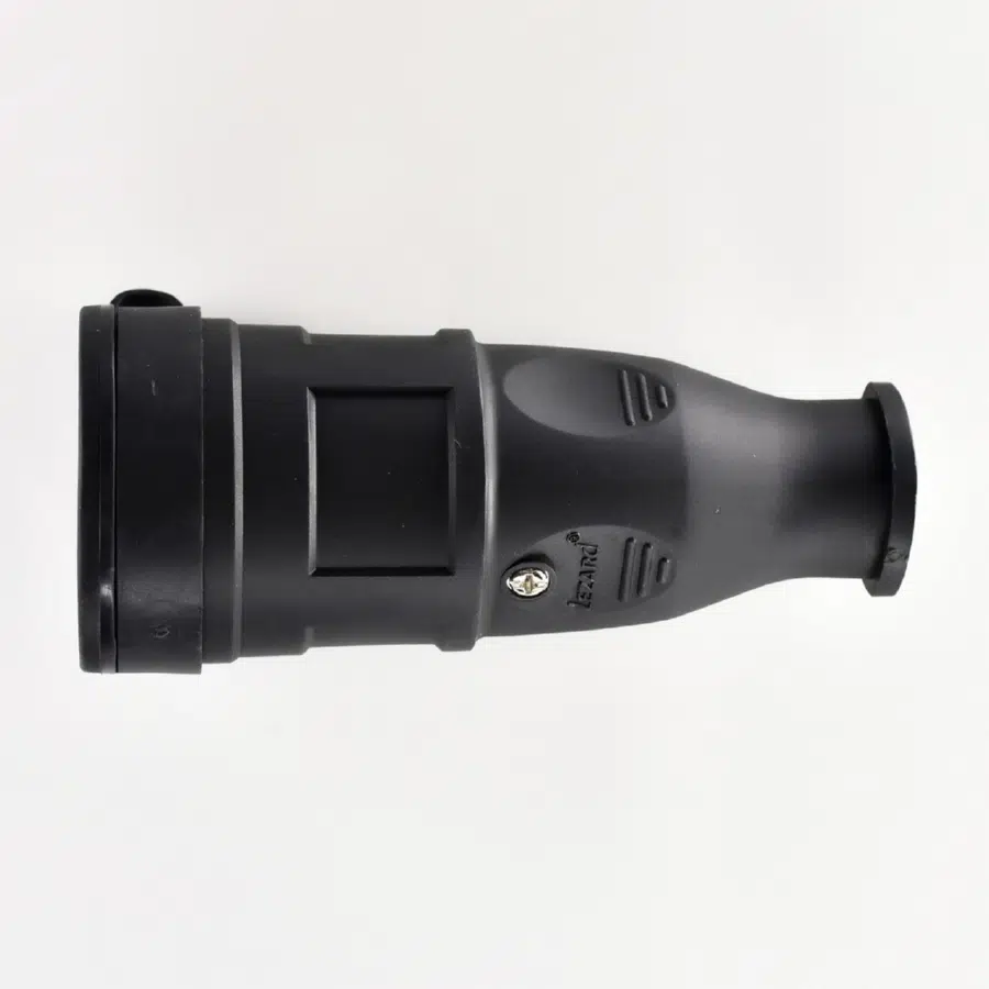 Штепсельный разъем с заглушкой 2Р+РЕ 1х16А 220-240V черный LEZARD 106-0400-0102