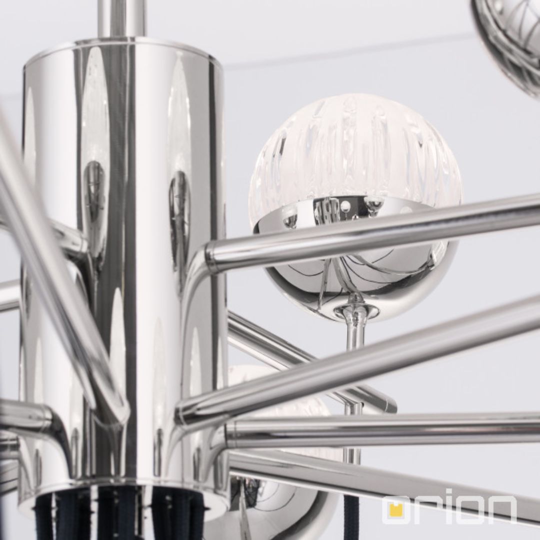 Orion LU 1735/8+4 nickel/500 люстра подвесная Ball 119758 - Вид №1