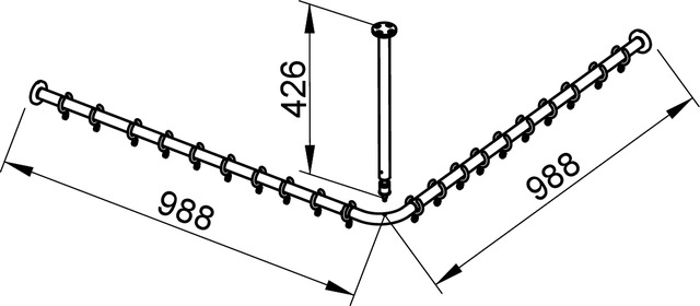 14939011000 Набор штанг для душевых занавесок KEUCO Plan - Вид №2